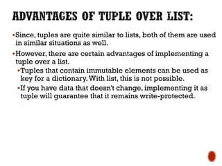 Python tuples and Dictionary | PDF | Programming Languages | Computing
