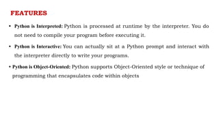 Comprehensive Introduction to Python Programming: Syntax, Features, and ...