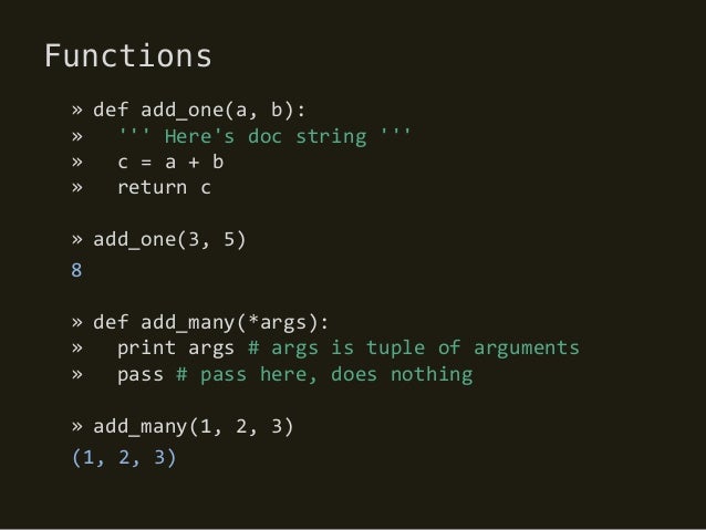 Python Usage (5-minute-summary)