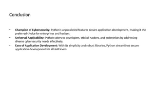 Python vs. Other Languages: Why It Reigns Supreme in Cybersecurity? | PPT