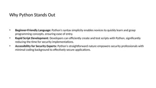 Python vs. Other Languages: Why It Reigns Supreme in Cybersecurity? | PPT