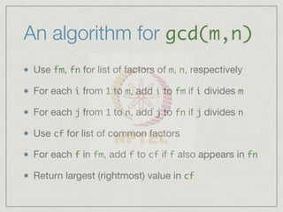 algorithm - python: finding gcd using middle school... python-week1-lecture2-handout.pdf....... | PDF
