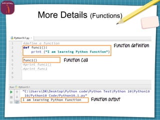 More Details (Functions)
 