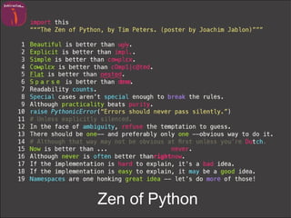 Zen of Python
 