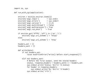 WSGI - PyCon Brasil 2008