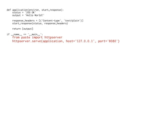 WSGI - PyCon Brasil 2008