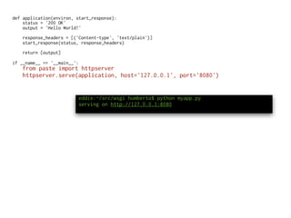 WSGI - PyCon Brasil 2008