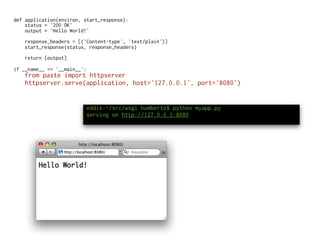 WSGI - PyCon Brasil 2008