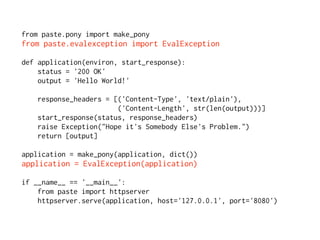 WSGI - PyCon Brasil 2008