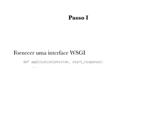WSGI - PyCon Brasil 2008