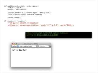 WSGI: a resposta para a questão definitiva sobre Python, a web e tudo mais?