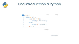 Una introducción a Python
 