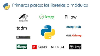 Primeros pasos: las librerías o módulos
 