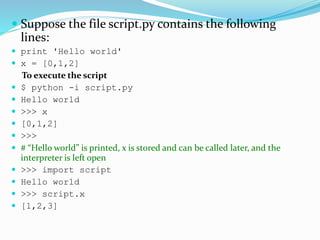 scripting in Python | PPTX