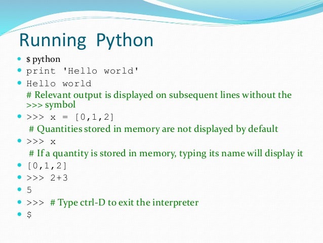 scripting in Python