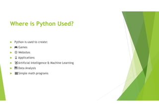 GRADE 8 INTRODUCTION TO PYTHON | PDF