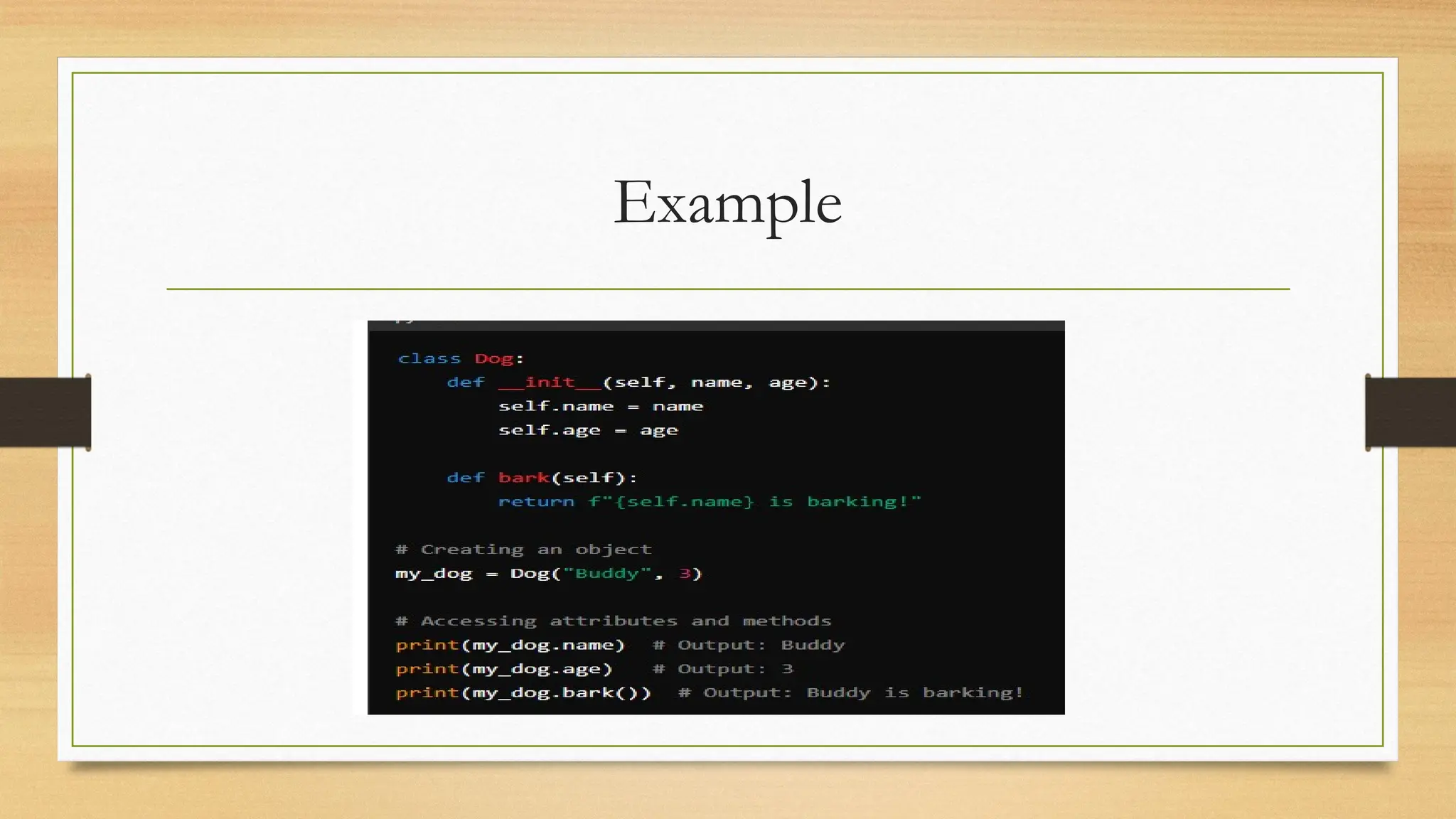 Example
 