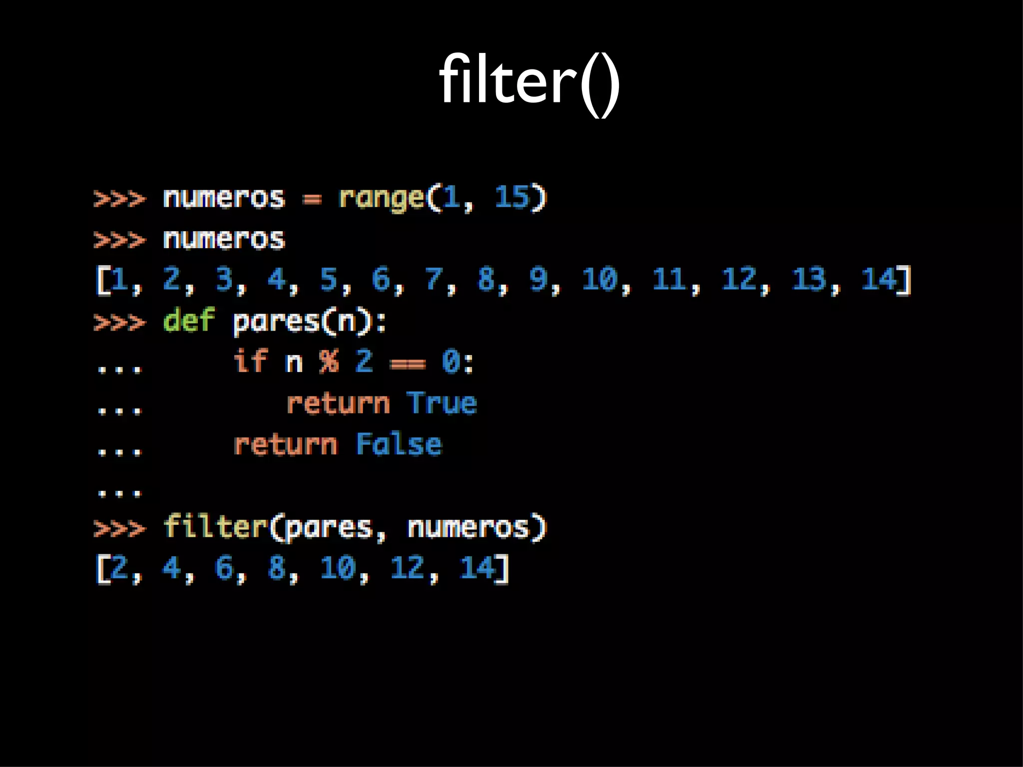 flter()
 
