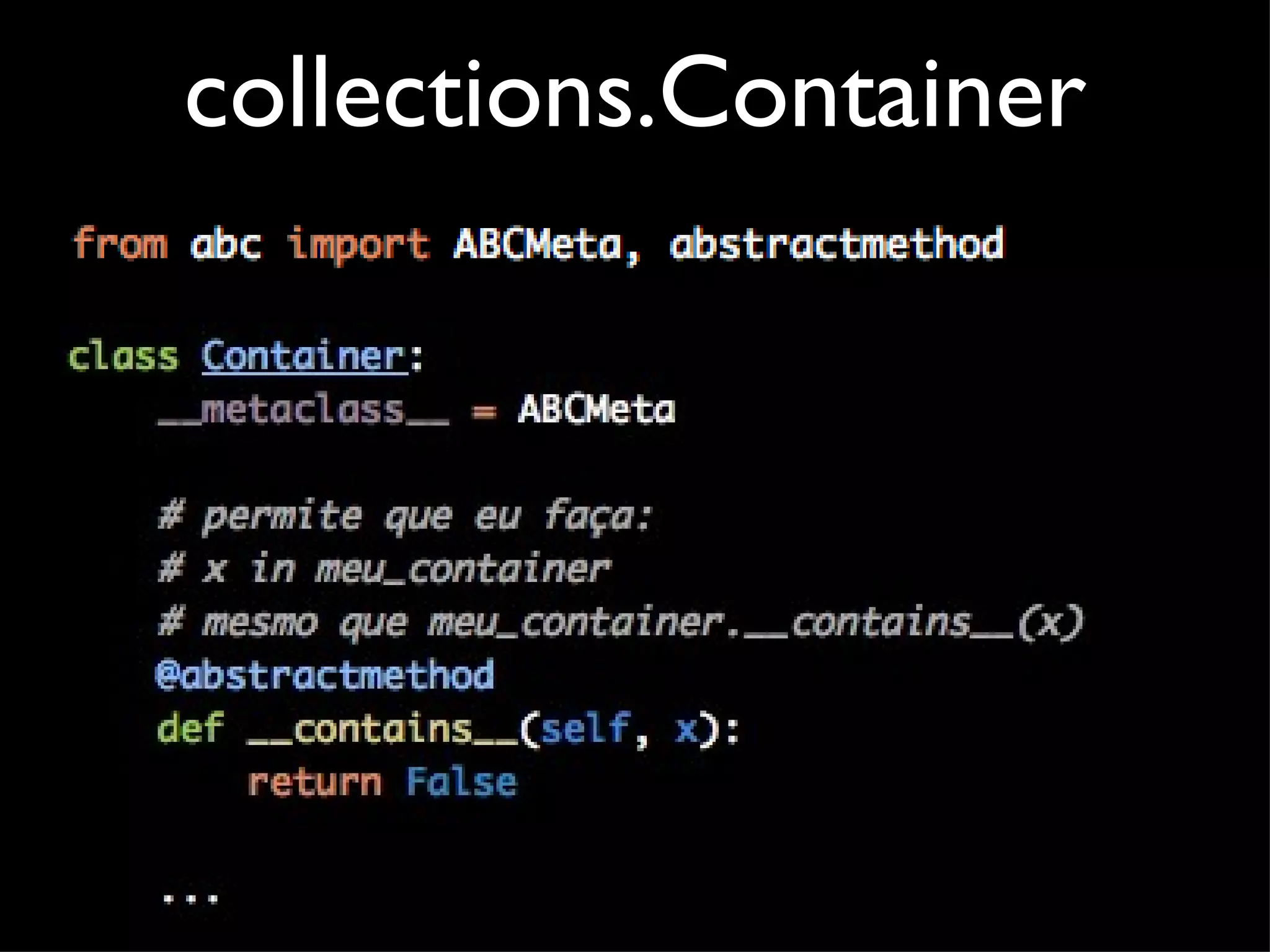 collections.Container
 