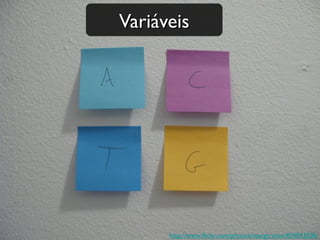 Variáveis




      http://www.fickr.com/photos/mangtronix/404043506/
 