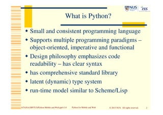 Python for the Mobile and Web | PDF