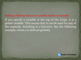 scope of python | PPTX