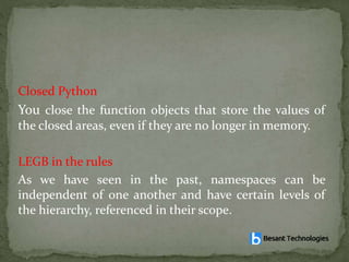 scope of python | PPT