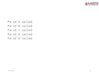 10/19/2024 60
• m of D called
• m of B called
• m of C called
• m of A called
• m of A called
 