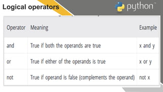 Logical operators
 
