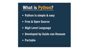 python programming for btech students and degree students | PPTX