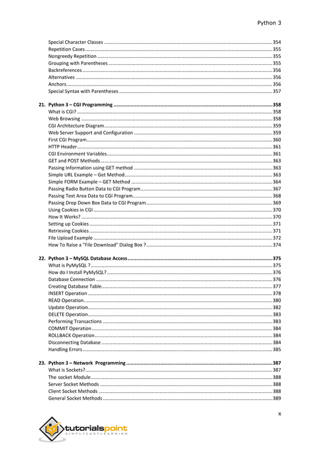 Python 3 tutorialspoint full cource book pdf