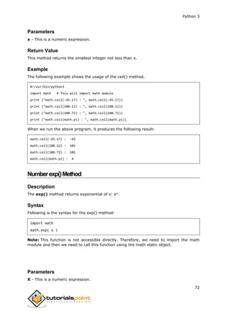 Python 3 - Tutorialspoint Full Cource Book.pdf | Programming Languages ...