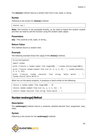 Python 3 - Tutorialspoint Full Cource Book.pdf | Programming Languages ...