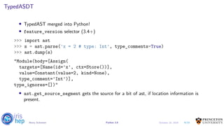 PyHEP 2019: Python 3.8 | PPT