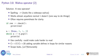 PyHEP 2019: Python 3.8 | PPT | Free Download