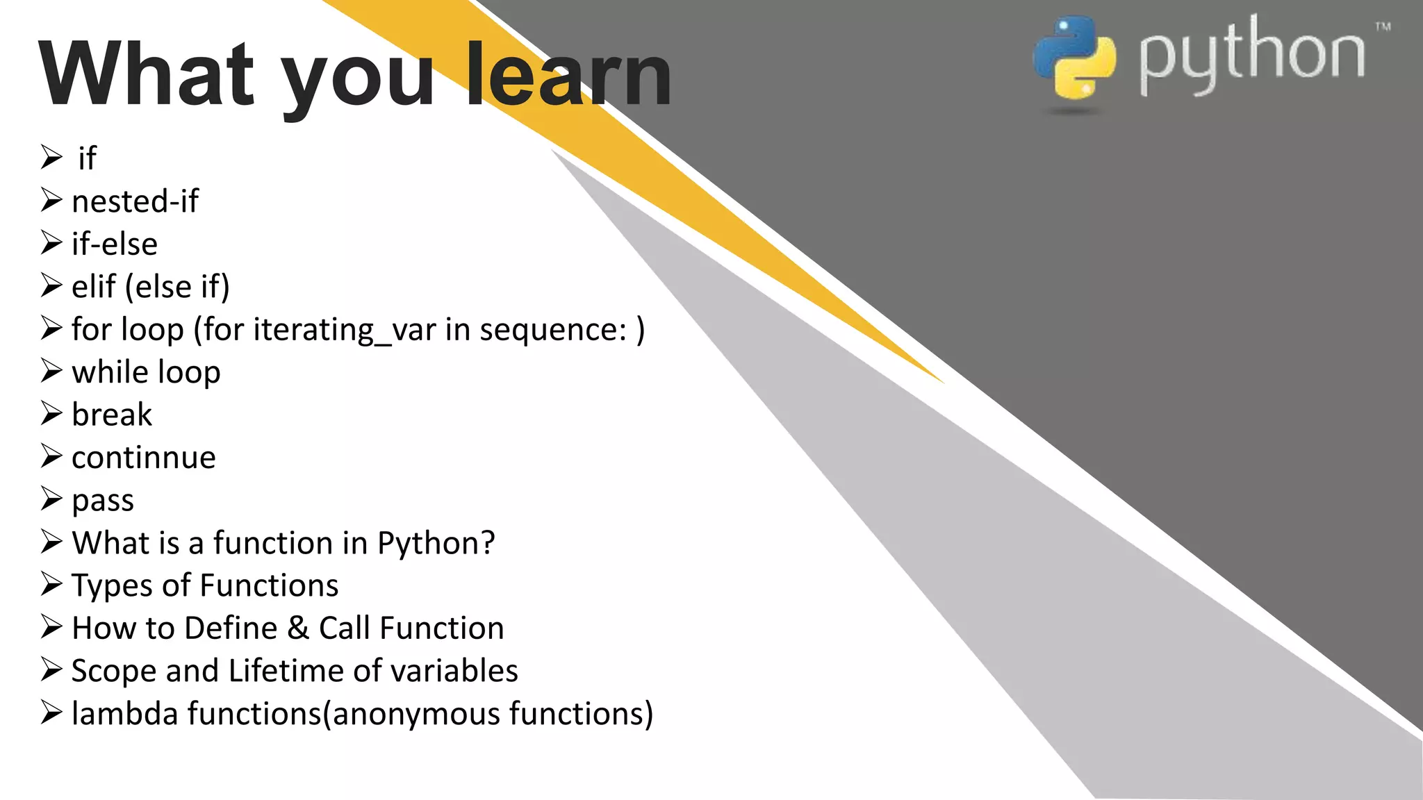 Python Session - 4 | PPT