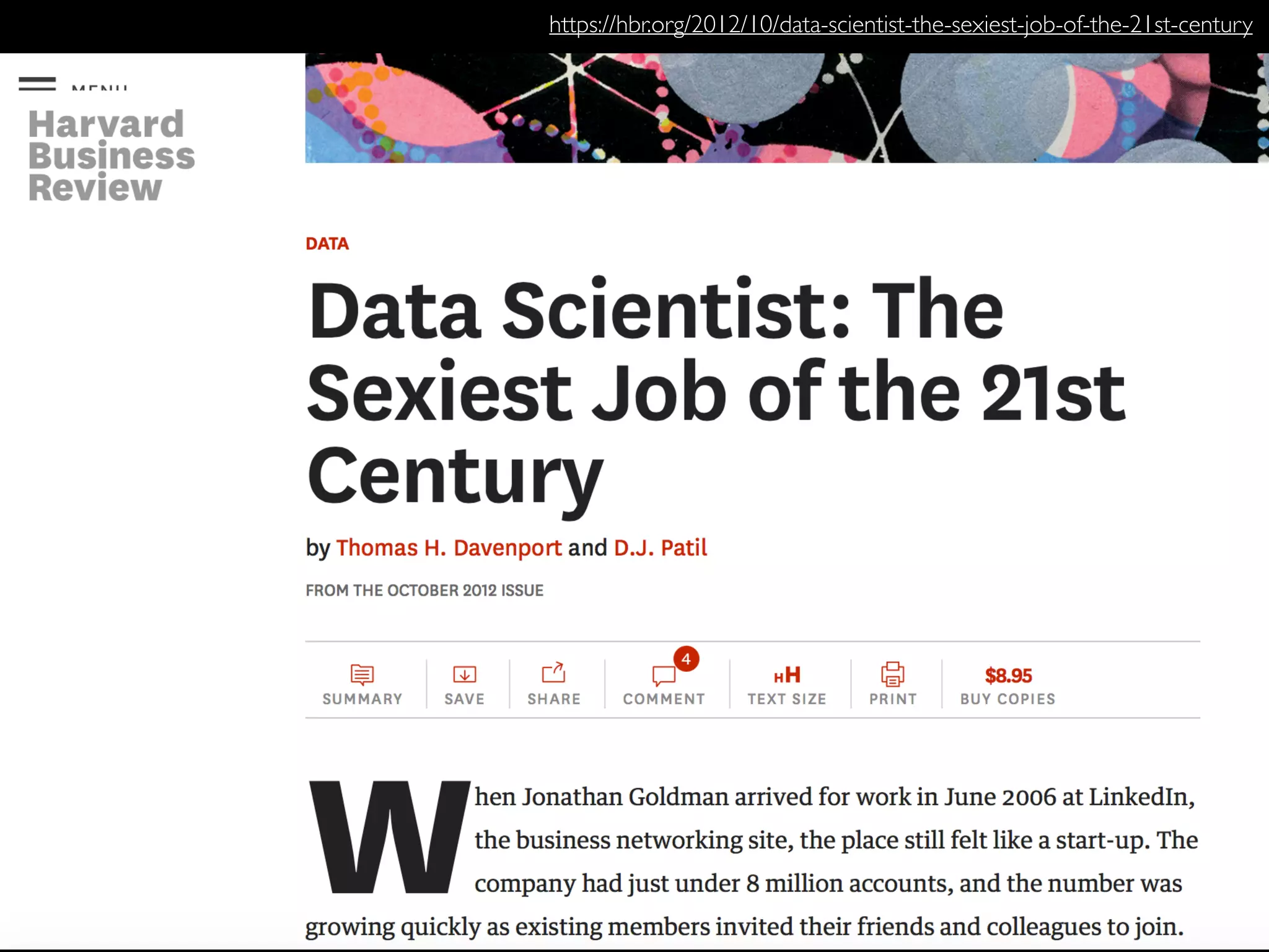 https://hbr.org/2012/10/data-scientist-the-sexiest-job-of-the-21st-century
 