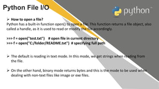 Python Session - 5 | PPT