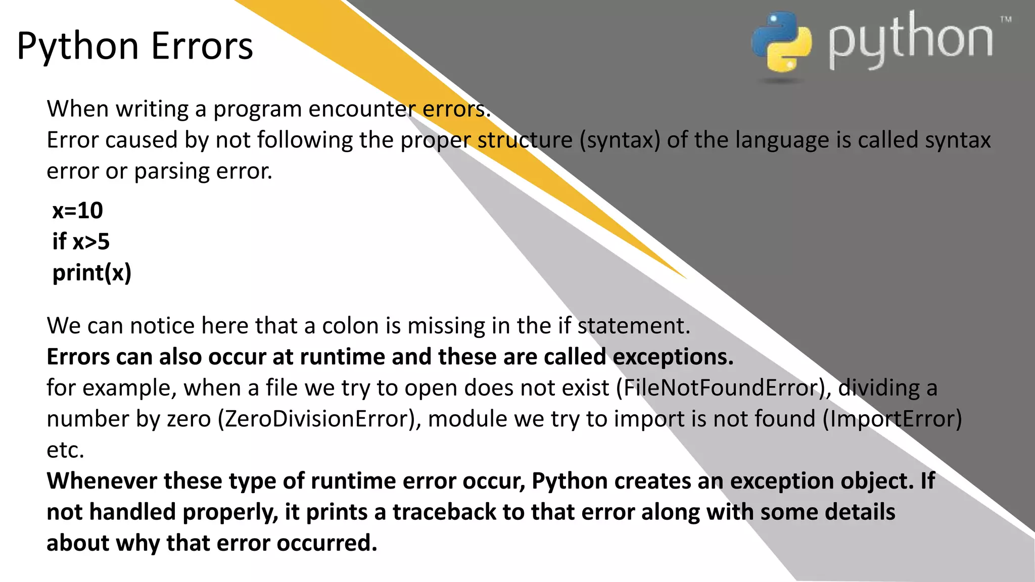 Python Session - 6 | PPT