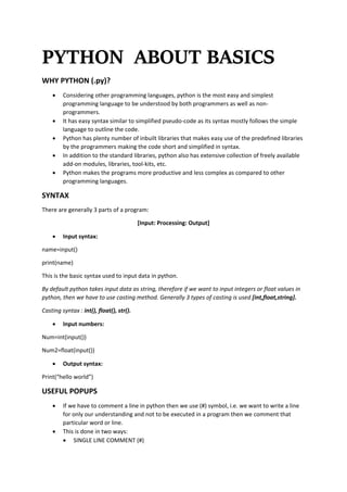 Python Glimpse | PDF