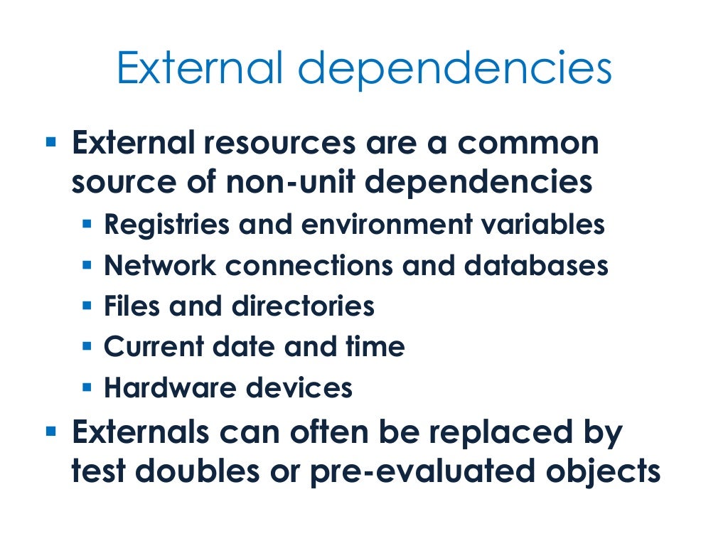 External dependencies External resources