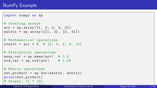 Easy Python and AI Presentation (developed with AI) | PDF