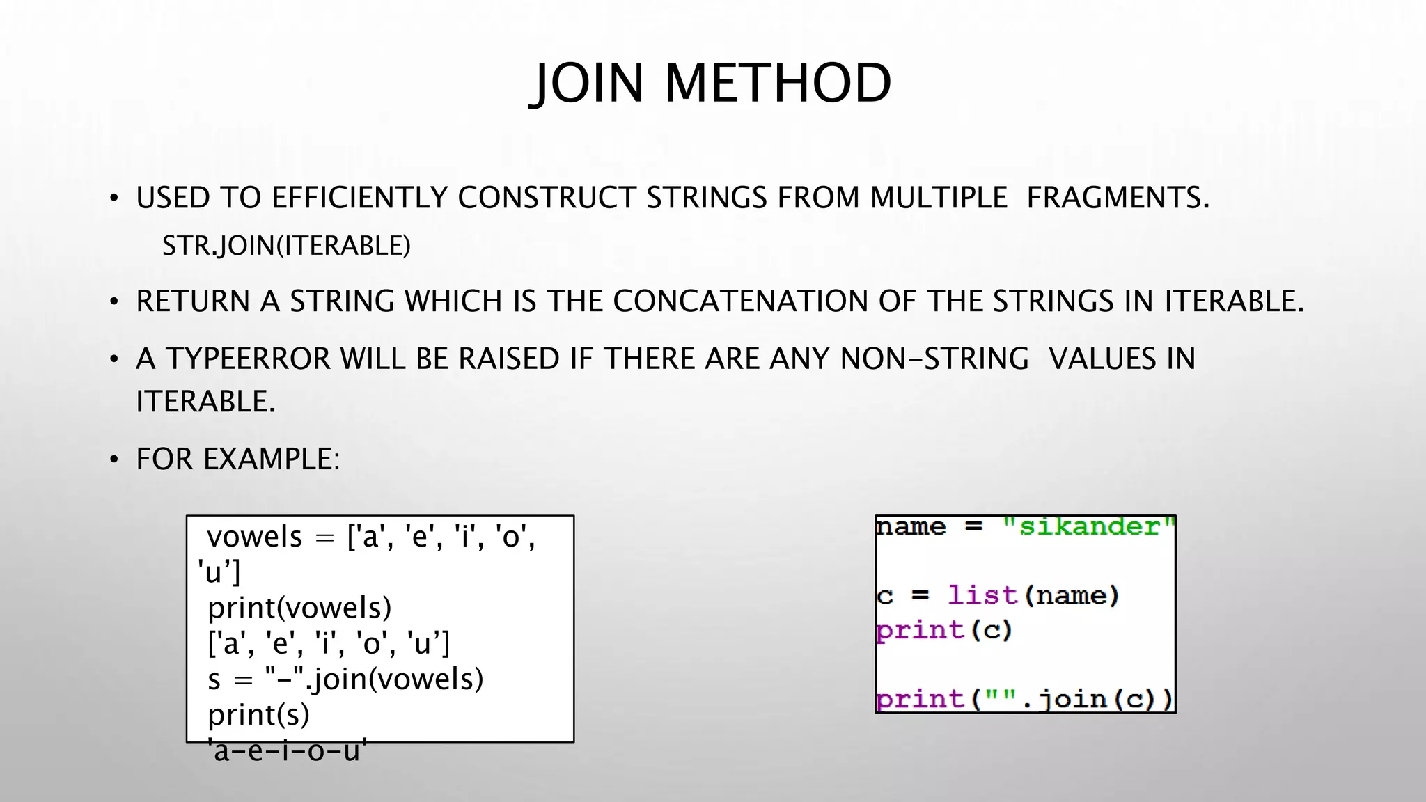 Strings in Python | PPTX | Programming Languages | Computing