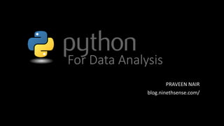 Python and Data Analysis | PPT