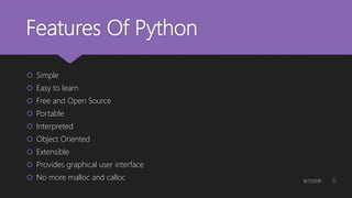 Python and its applications | PPTX