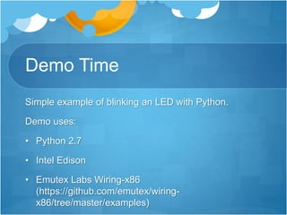 Python and the internet of things | PPTX