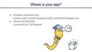 Application development with Python - Desktop application - session 2 | PPT