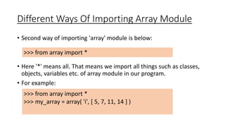 Python array | PPT | Free Download