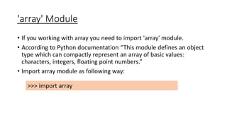 Python array | PPTX