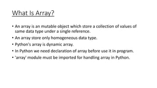 Python array | PPT
